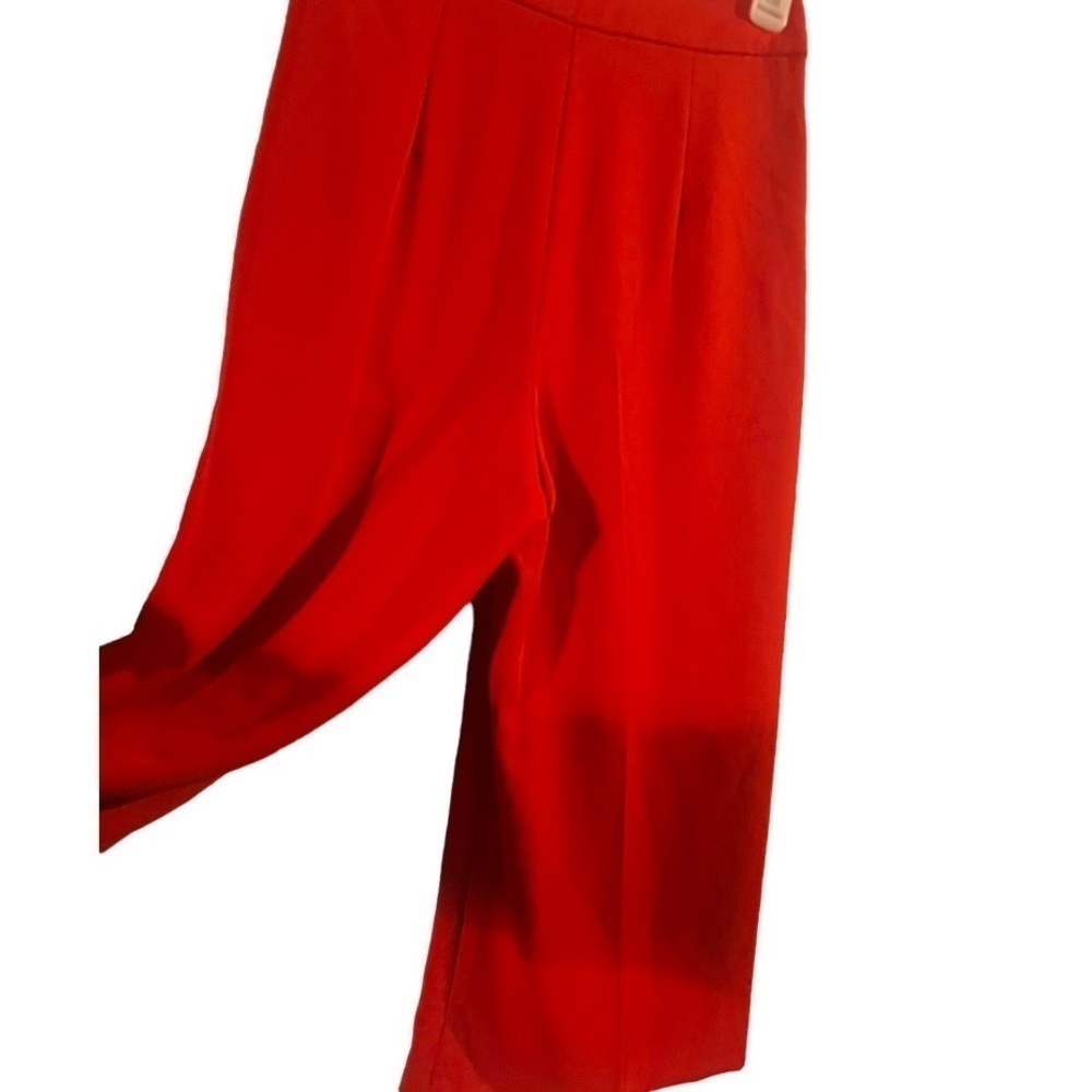 NWOT Topshop Rich Red Women's Trousers Size 2 - Picture 2 of 9
